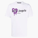 Palm Angels Aspen Heart Sprayed Logo T-Shirt White/Purple/Black