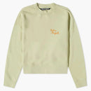 Palm Angels Back Spray Palm Embroidered Logo Crew Sweat Mint Green