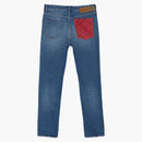 Palm Angels Bandana Straight Fit Jeans Blue