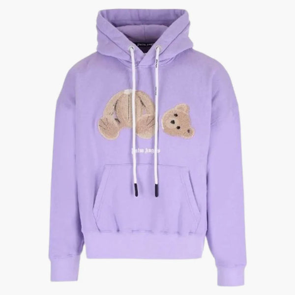 Palm Angels Bear Hoodie Lilac fialová