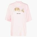 Palm Angels Bear-Print Cotton tričko světle růžové