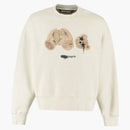 Palm Angels Bear Print Sprayed Logo mikina béžová