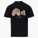 Palm Angels Bear Print Sprayed Logo T-shirt Black/brown