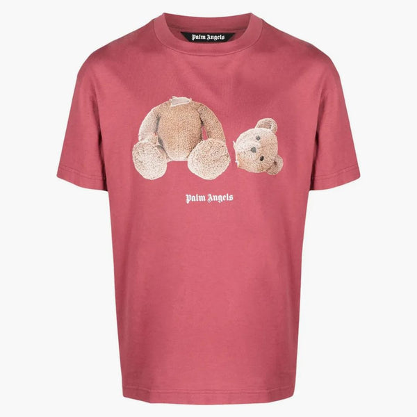 Palm Angels Bear tiskové tričko tričko růžové