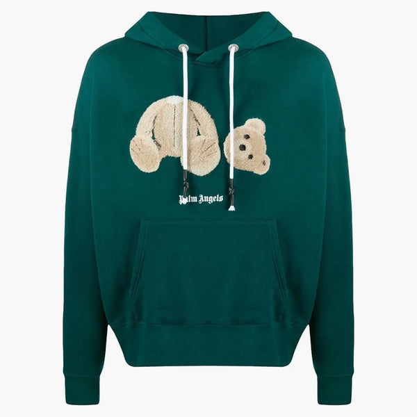 Palm Angels Bear relaxated fit mikina tmavě zelená