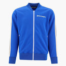 Palm Angels bombardero chaqueta de pista brillante azul/blanquecino