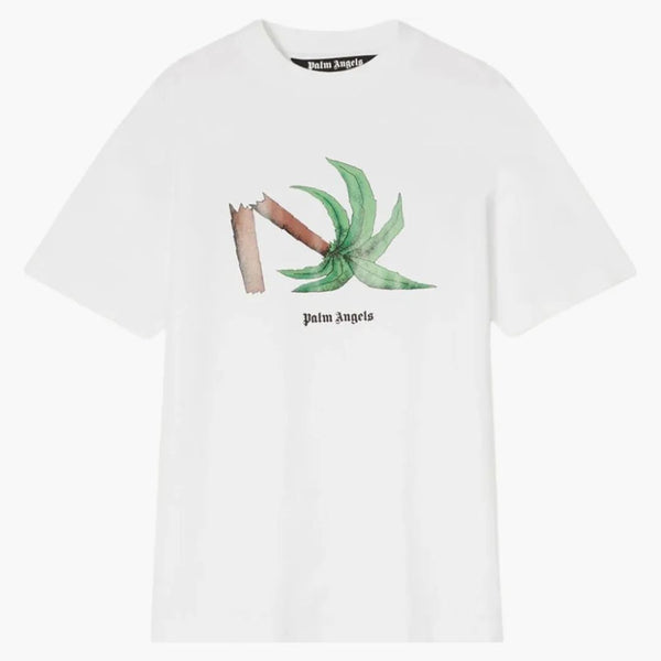 Palm Angels Broken Palm Classic T-Shirt White/Green