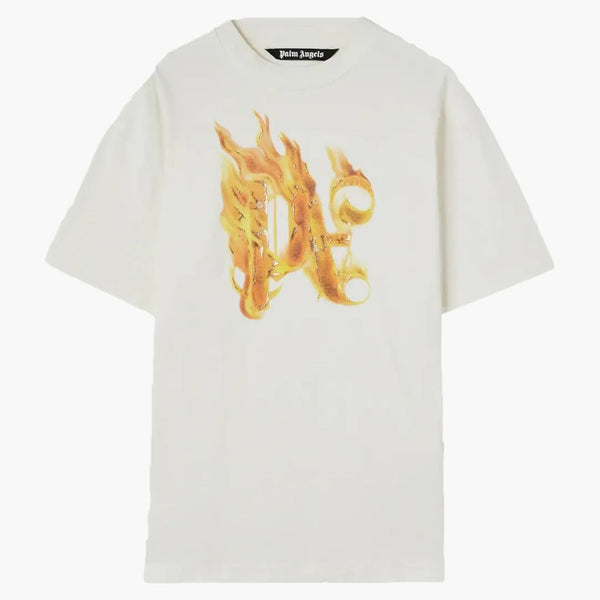 Palm Angels Burning Logo T-shirt White