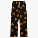 Palm Angels Burning Monogram Loose Pants Black/Gold