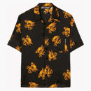 Palmové andělé hořící monogramové košile černé/zlaté