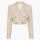 Buttons Palm Angels Crop Blazer Beige