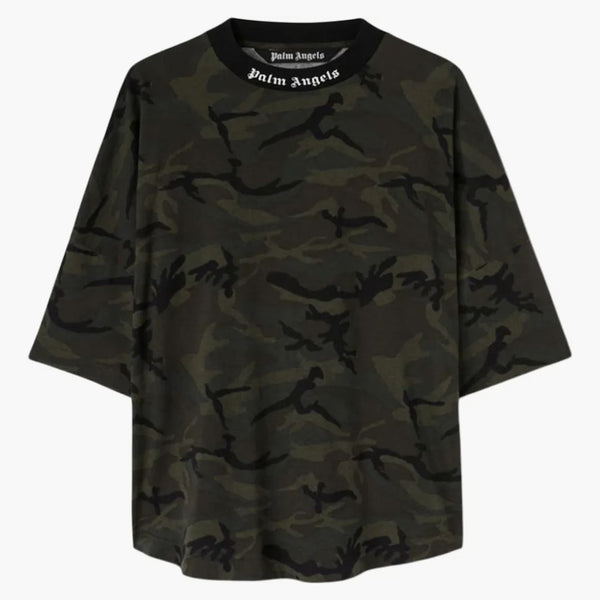 Palm Angels Camo Classic Logo Over tričko armáda/černá