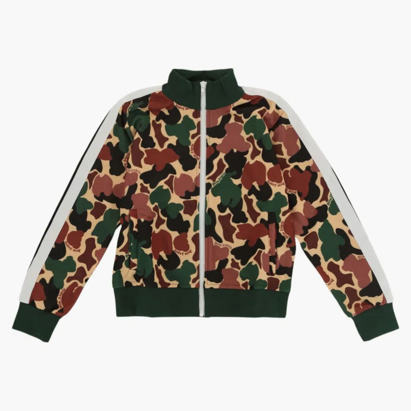 Palm Angels Camouflage Print Track Jacket vojenské béžové