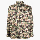 Palm Angels Camouflage Print Track Shirt Green