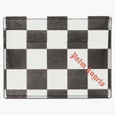 Palm Angels Checker Print Card Holder Black/White