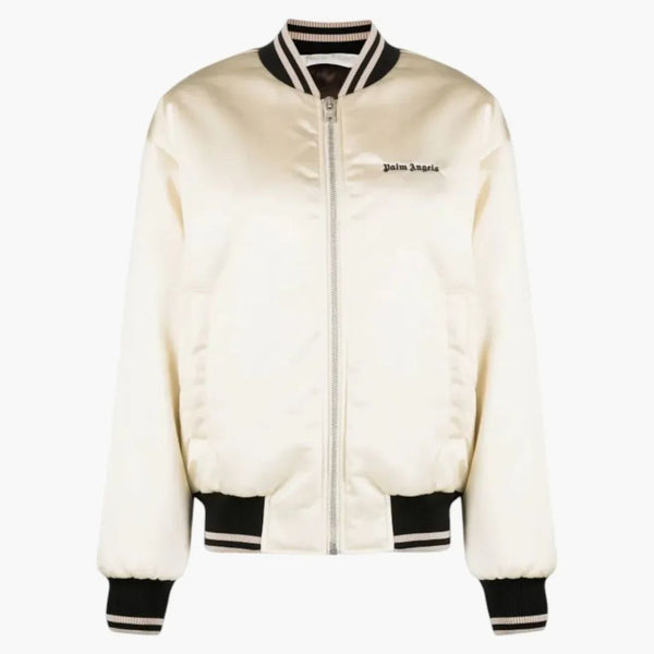 Palm Angels Classic Logo Bomber Jacket White