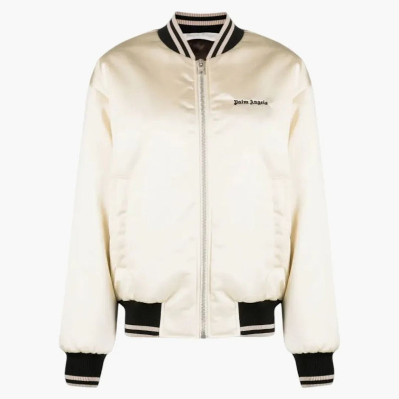 Palm Angels Classic Logo Bomber Jacket White