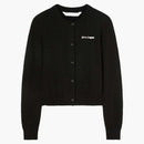 Palm Angels Classic Logo Fitted Cardigan Black/White