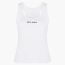 Palm Angels Classic Logo Rib Tank Top White