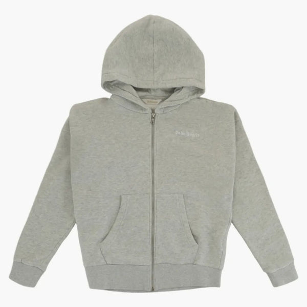 Palm Angels Classic Overlogo Zip-Up Hoodie Melange