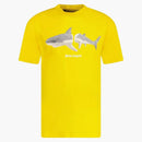 Palm Angels Classic Shark Design Camiseta amarilla