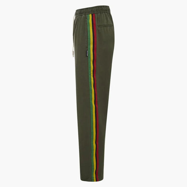 Palm Angels Exodus Side Stripe Track Pants Vojenská zelená