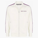 Palm Angels Cord Fleece Track Jacket White/Purple