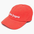 Palm Angels Corduroy Embroidered Logo Cap Red White