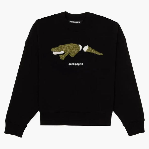 Palm Angels Crocodile CrewNeck Black