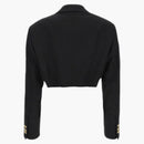 Palm Angels Cropped Boyfriend Blazer Black