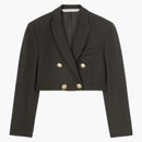 Palm Angels Cropped Boyfriend Blazer Black