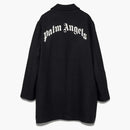 Palmové andělé zakřivené logo černé