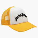Palm Angels Curved Logo Mesh Cap Yellow/White