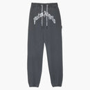 Palm Angels Curved Logo Sweatpants Black White
