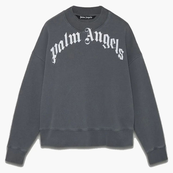 Mikina Palm Angels Curved Logo Black/White