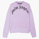 Palm Angels Curved Logo Sweatshirt Lilac