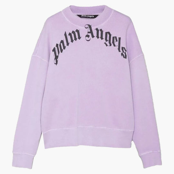 Palm Angels Curved Logo Sweatshirt Lilac