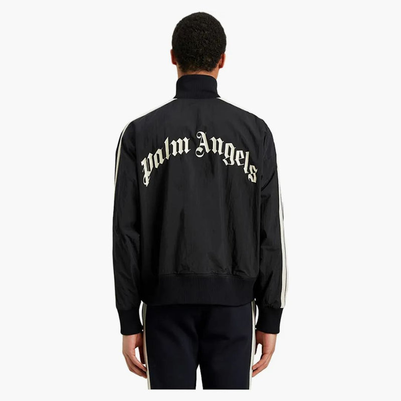 Palm Angels Curved Logo Track Jacket černá/bílá