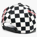 Palm Angels Damier Captura de estampado de logotipo de logotipo blanco/negro