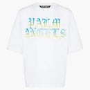 Palm Angels Degrade Logo Print bavlněné tričko bílé