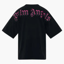 Palm Angels Doubled Logo Over Tee Black/fuschia