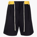 Palm Angels Drawstring Bermuda Shorts Navy/Yellow