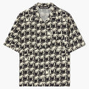 Palm Angels Dripping Palms Bowling Shirt Off-black