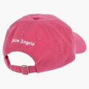 Palm Angels Embroidered Gothic Intarsia Logo Strap-Back Cap Pink/White
