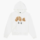 Palm Angels Emboidery Bear Hoodie White/Brown