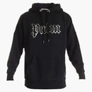 Palm Angels Front and Back Logo Popover Gid Hoodie Black