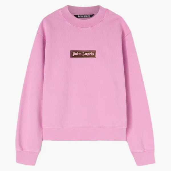 Palm Angels Garment Dye Box Logo Sweatshirt Fuchsia/black