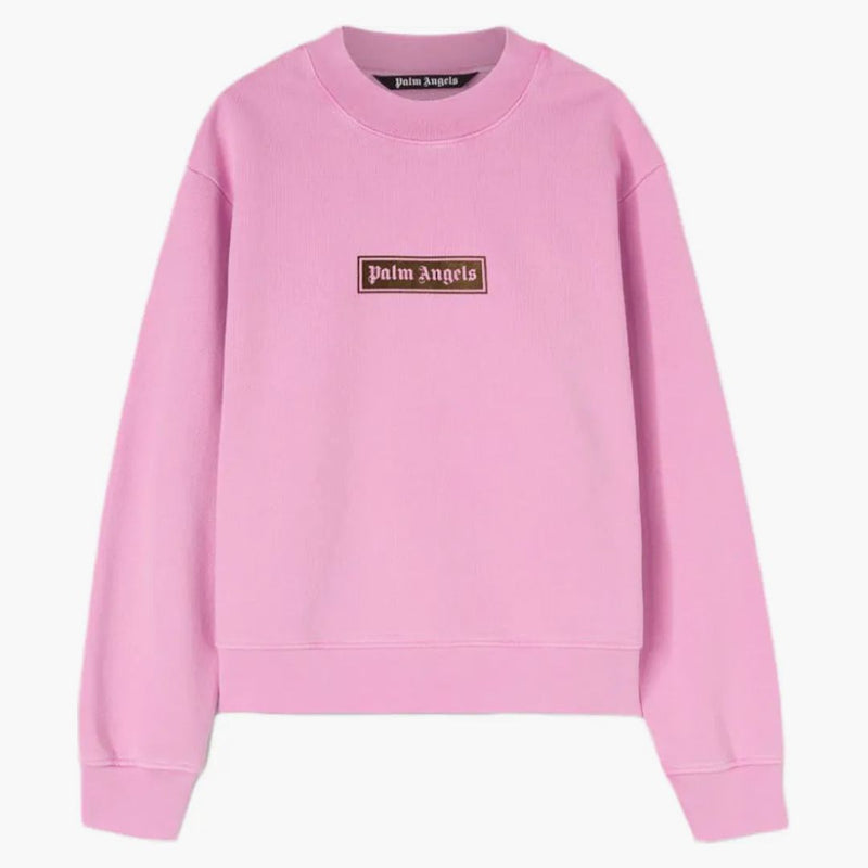 Palm Angels Garment Dye Box Logo Sweatshirt Fuchsia/black