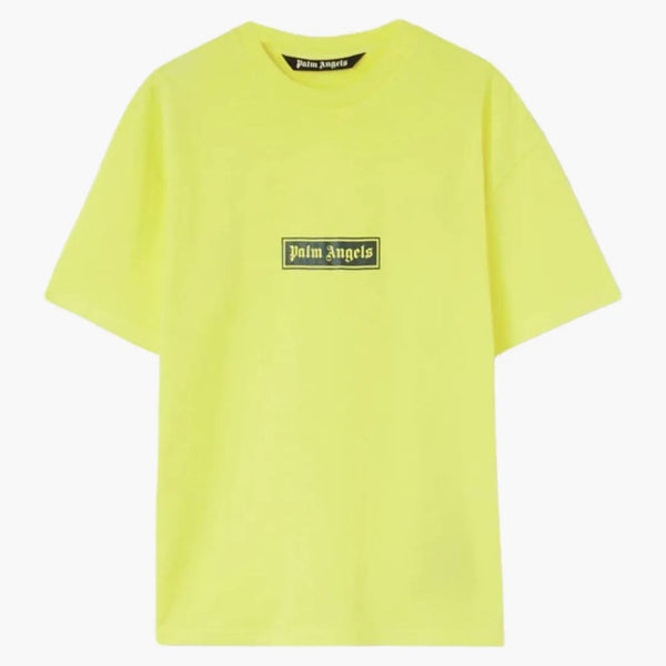 Palm Angels Garment Dye Box Logo T-shirt Yellow/white