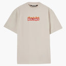 Palm Angels Oděvní barvivo Burning Logo Klasické tričko z bílé/černé
